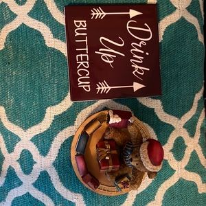 Candle Toppers-Our America-Holiday Teddy Topper.  NWT